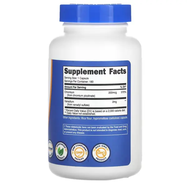 Nutricost Vanadium With Chromium 2 mg Capsules